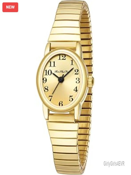 Small Gold Watches for Women Easy Reader Analog Quartz Stainless Steel main image 4